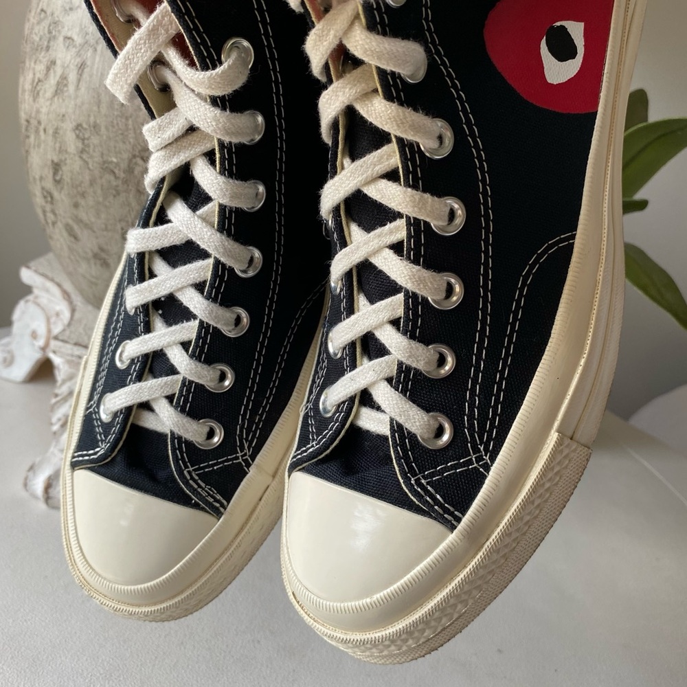 CONVERSE Comme des Garçons PLAY x Chuck Taylor All Star High-Top Sneakers M9 W11 - Picture 5 of 11